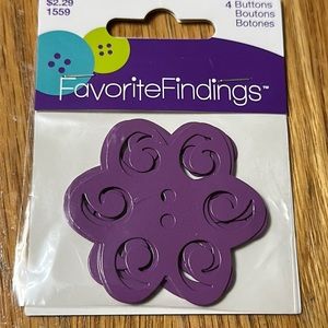 4 Favorite Findings Purple Passion buttons new -$1 if bundled